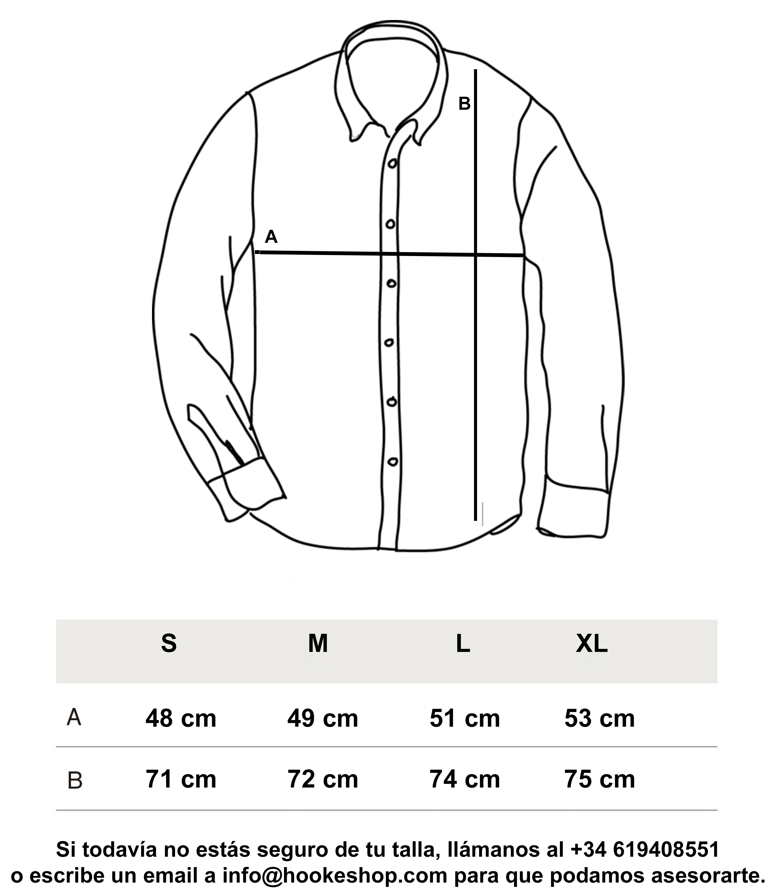 Guía de tallas chaqueta etnica