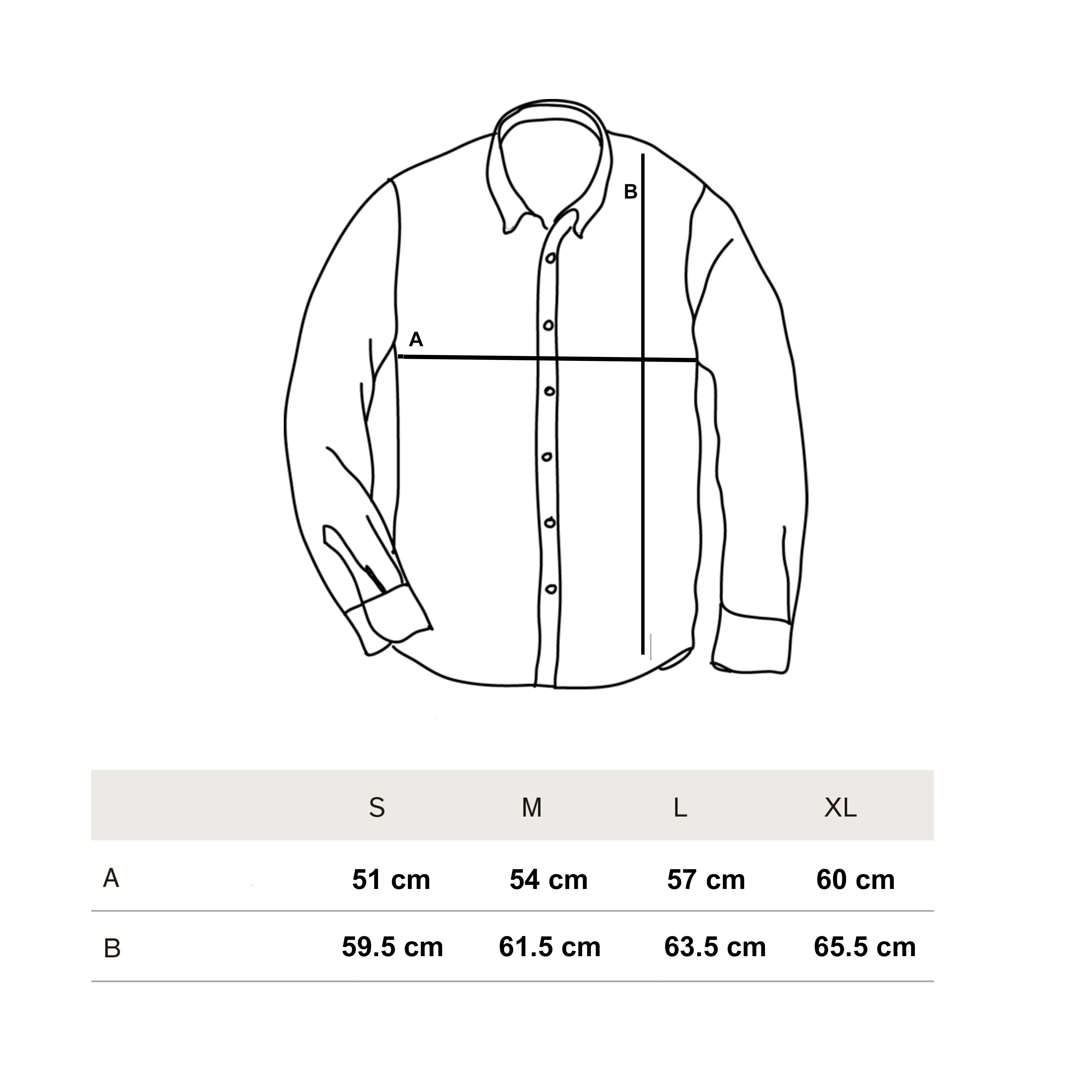 Guía de tallas camisa vaquera invierno 2018