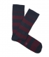 Calcetines Canalé Rayas Azul y Burdeos Hook