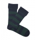 Calcetines Canalé Rayas Azul y Verde Hook