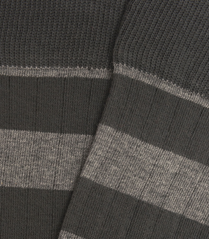 Grey Striped Ribbed Socks Hook