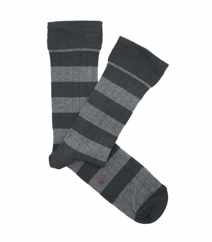 Calcetines Canalé Rayas Gris Hook