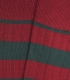Red and Green Striped Ribbed Socks Detail