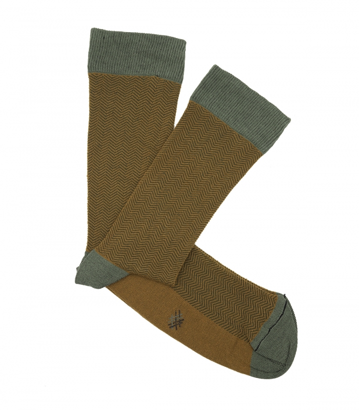 Calcetines Espiga Verde y Amarillo Hook