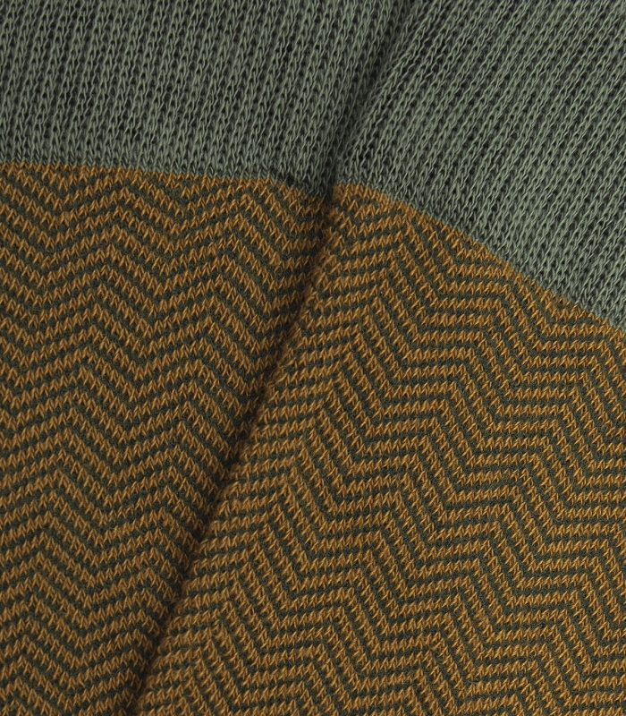 Green and Yellow Herringbone Socks