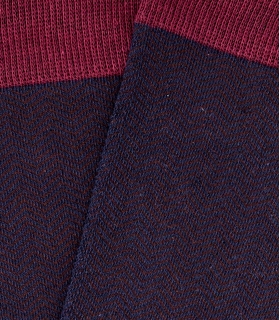 Burgundy And Blue Herringbone Socks Detail