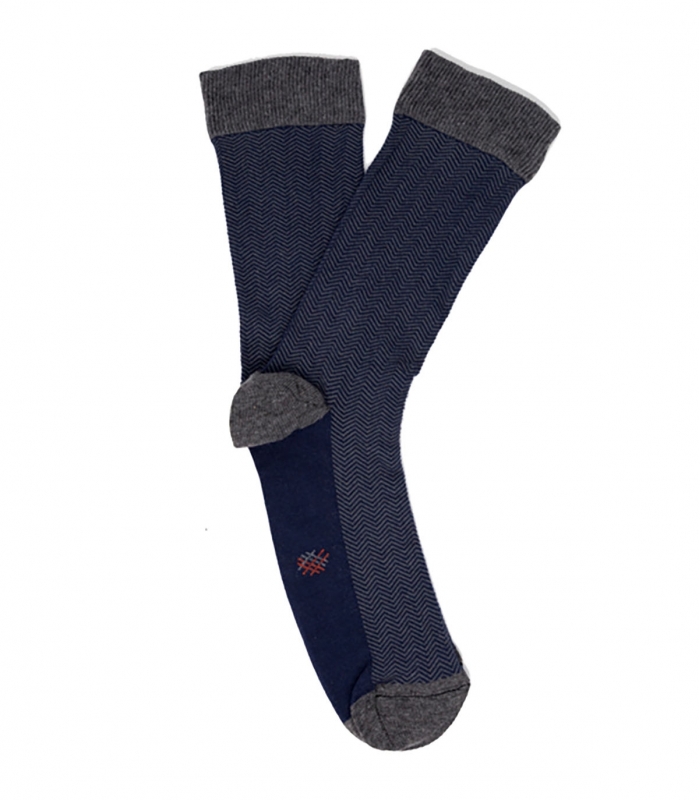 Calcetines Espiga Azul y Gris Hook