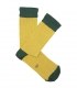 Yellow And Green Ribbed Socks