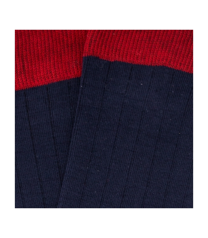 Calcetines Canalé Azul y Rojo - HOOK - Detalle