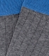 Grey and Light Blue Ribbed Socks