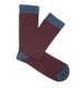 Burgundy And Blue Small Rhombus Socks