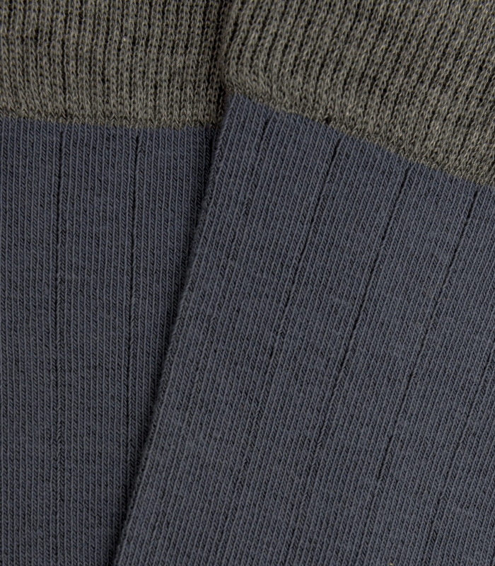 Blue and Gray Ribbed Knee High Socks