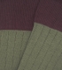 Green and Burgundy Ribbed Knee High Socks