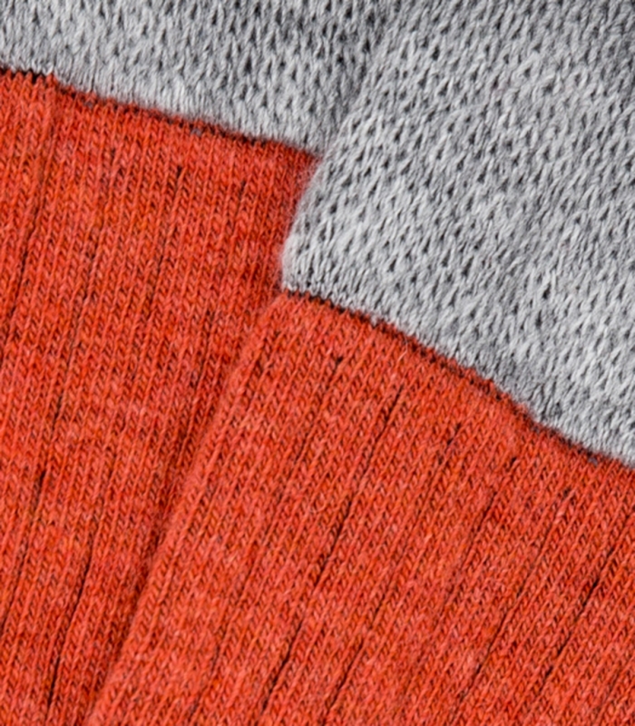 Orange And Grey Wool Socks