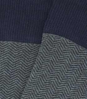 Grey And Blue Herringbone Socks