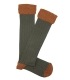 Green And Orange Ribbed Knee High Socks