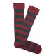 Calcetines Altos Canalé Rayas Rojo Y Verde
