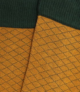 Orange And Green Small Rhombus Socks