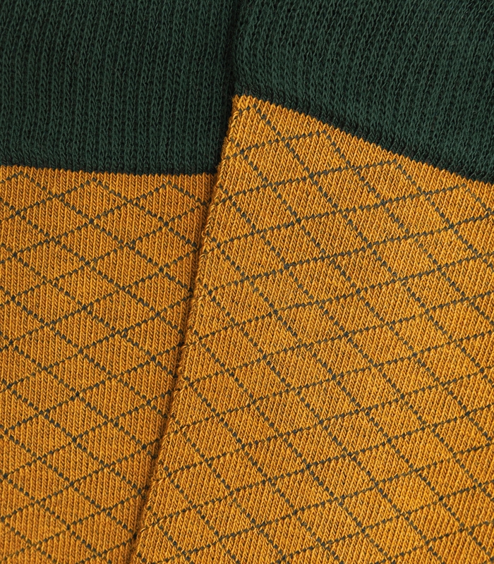 calcetines-hook-rombos-pequeños-naranja-verde-detalle