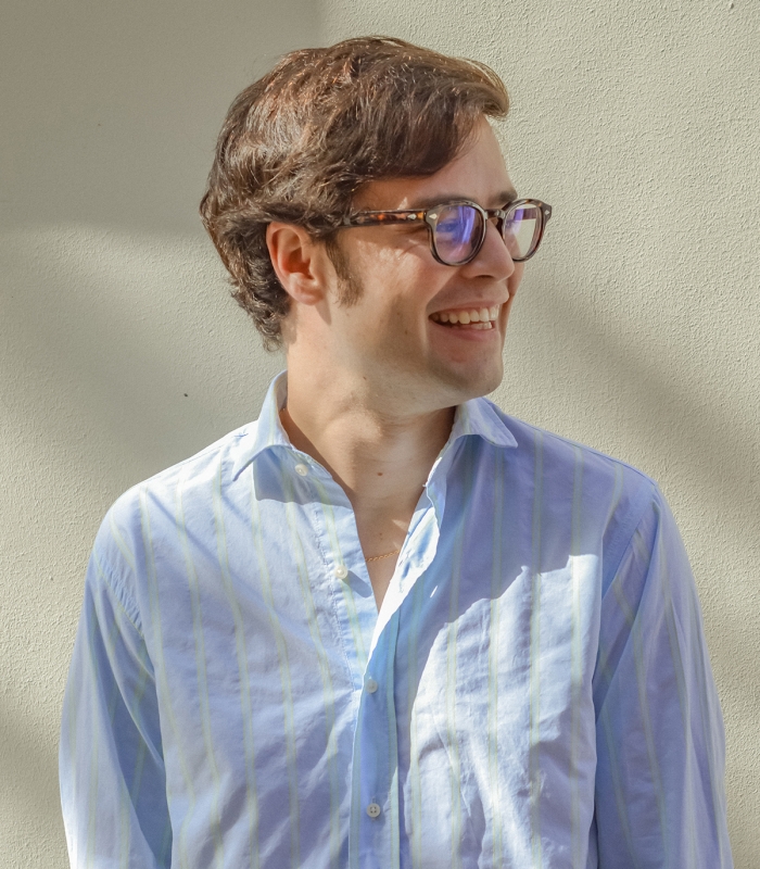 Blue And Green Striped Cotton Shirt