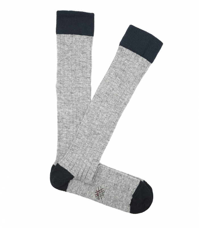 Calcetines Lana Gris y Azul