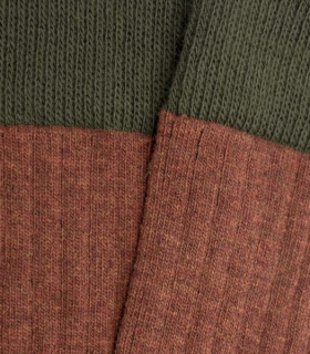 Tile and Green Wool Socks