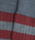 Burgundy and Blue Striped Wool Socks