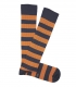 Calcetines Altos Canalé Rayas Azul y Naranja