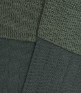 Green Ribbed Knee High Socks