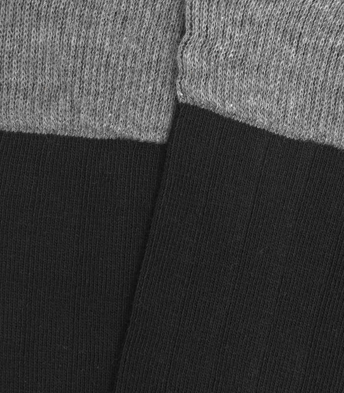 Black and Gray Ribbed Knee High Socks