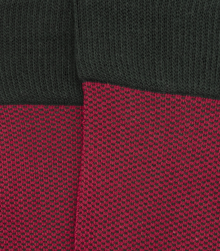 Red and Green Birdseye Knee High Socks