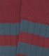 Light Blue and Red Striped Ribbed Knee High Socks