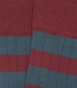 Red and Light Blue Striped Ribbed Socks