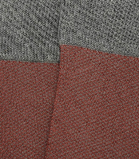 Gray and Tile Birdseye Socks