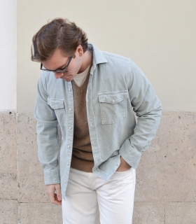 Sobrecamisa Pana Azul Hielo Lavado