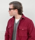 Washed Bordeaux Corduroy Overshirt