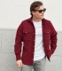 Washed Bordeaux Corduroy Overshirt