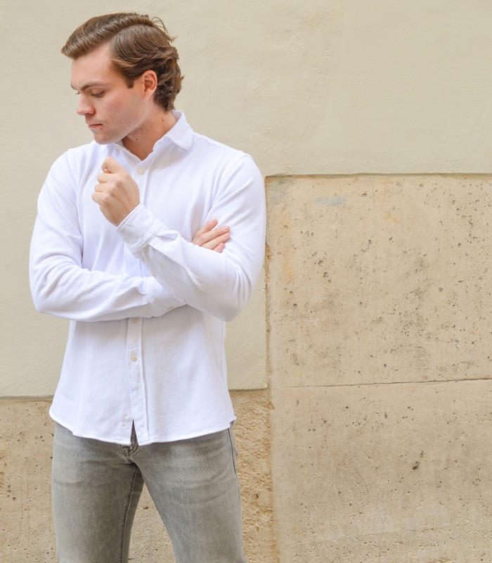 White Pique Shirt