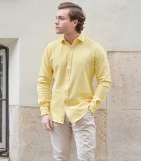 Camisa Piqué Amarillo Lemon Lavado