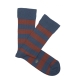 HOOK Blue and Tile Striped Ribbed Socks