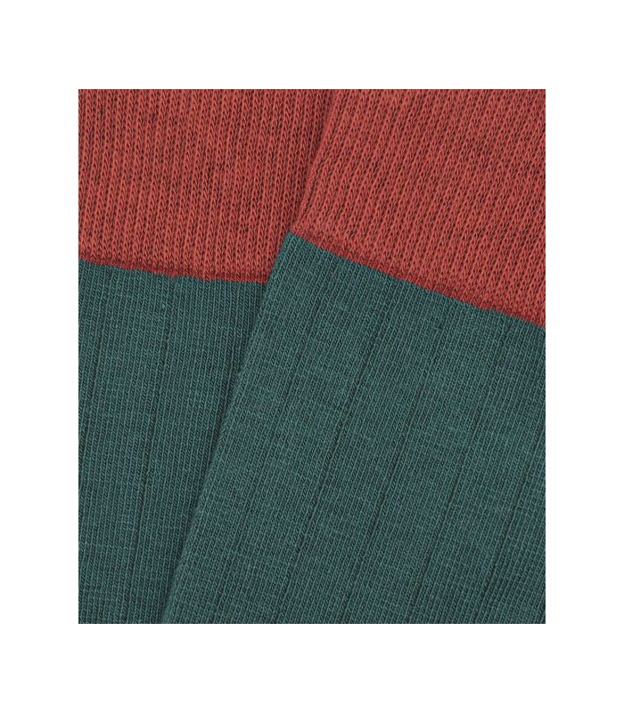 HOOK Green and Orange Ribbed Socks