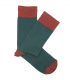 HOOK Green and Orange Ribbed Socks