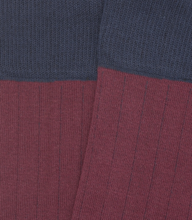 Calcetines Altos Canalé Burdeos y Azul HOOK