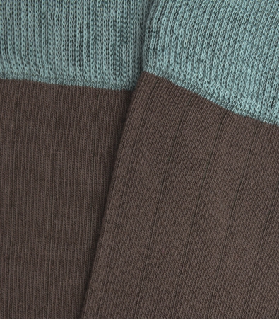 Calcetines Altos Canalé Marrón y Azul HOOK