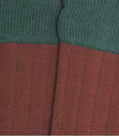 HOOK Tile and Green Ribbed High Socks