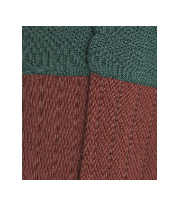 HOOK Tile and Green Ribbed High Socks