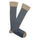HOOK Blue and Beige Bird's Eye High Socks