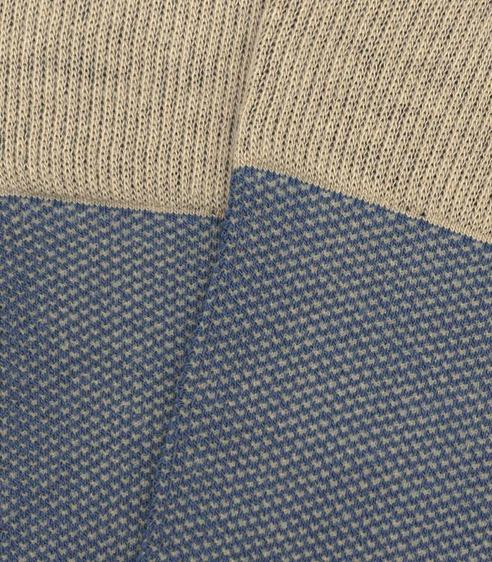 HOOK Blue and Beige Bird's Eye High Socks