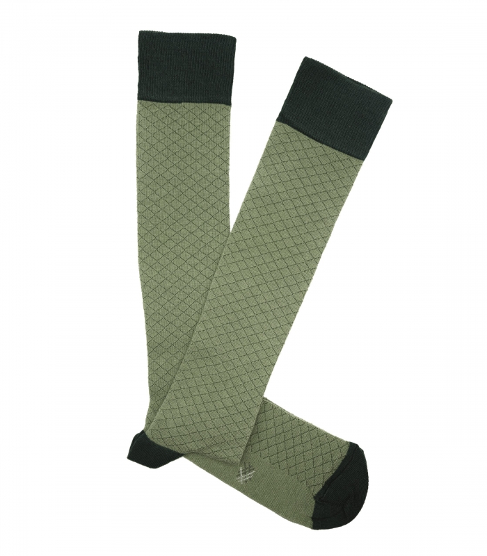 Calcetines Altos Rombos Pequeños Verdes HOOK
