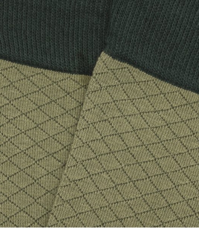 HOOK Green Small Diamond High Socks